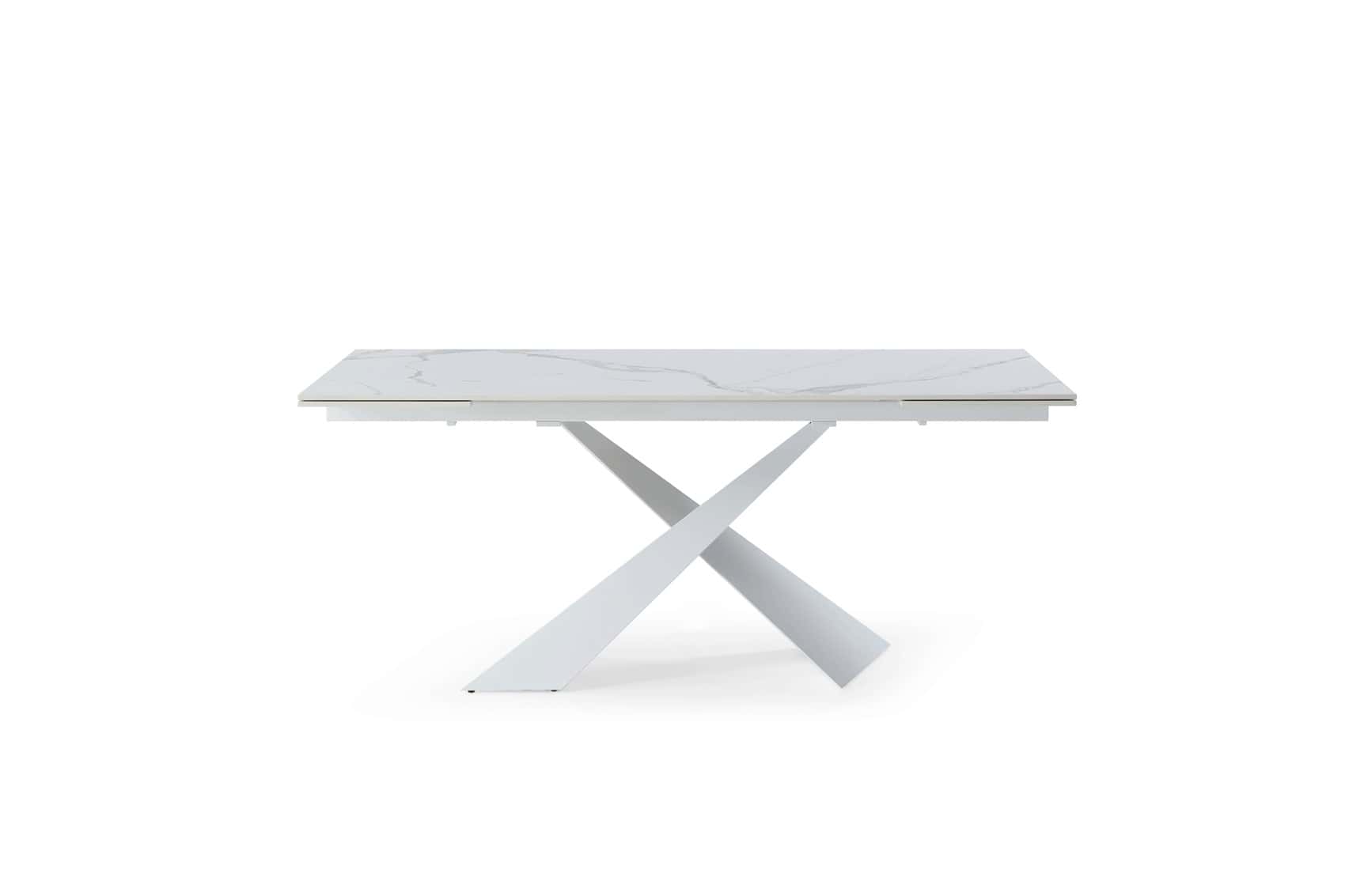 9113 White Dining Table w/2 16" Extension - Thumbnail 3