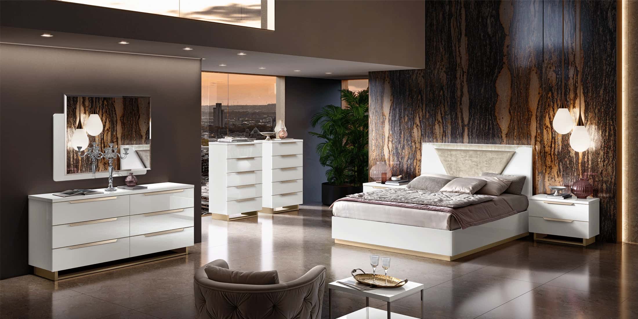 Smart White Bedroom Set - Thumbnail 3