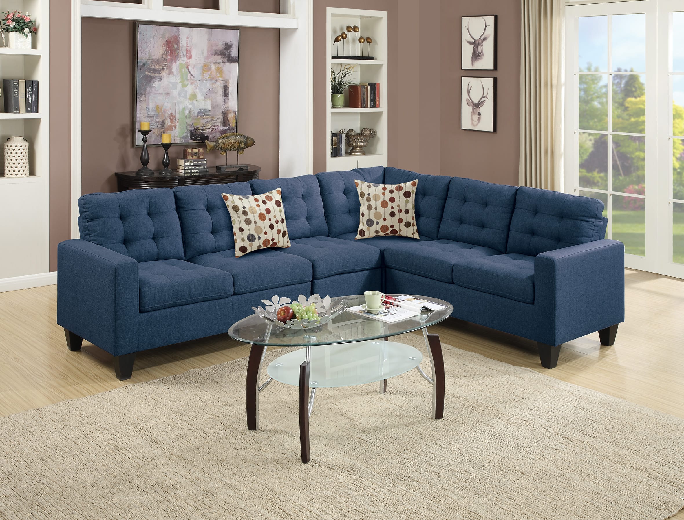 Navy Blue Sectional Sofa Bed | Cabinets Matttroy