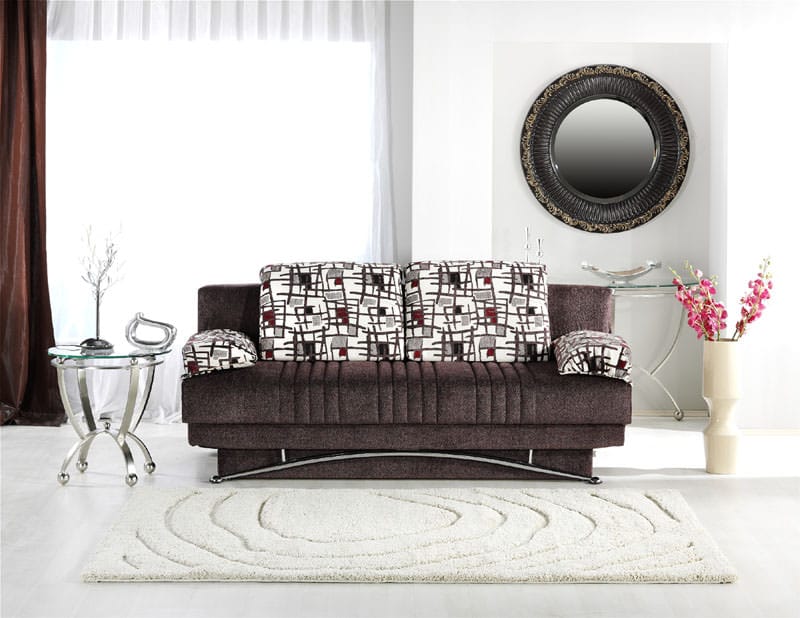 Fantasy Aristo Burgundy Sofa Bed at Futonland