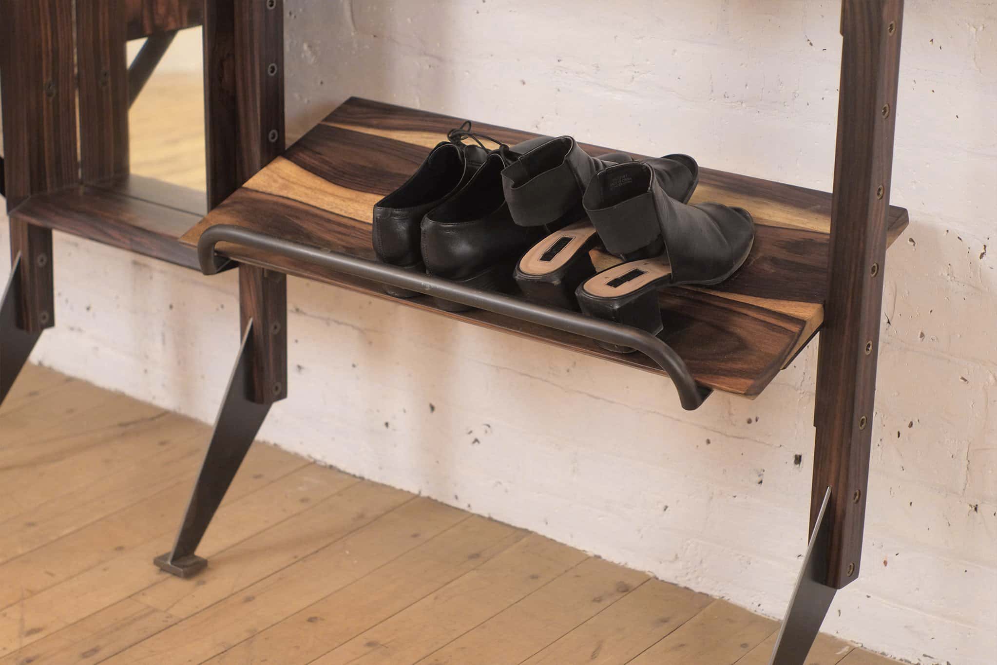 Angled shoe shelf bracket sale