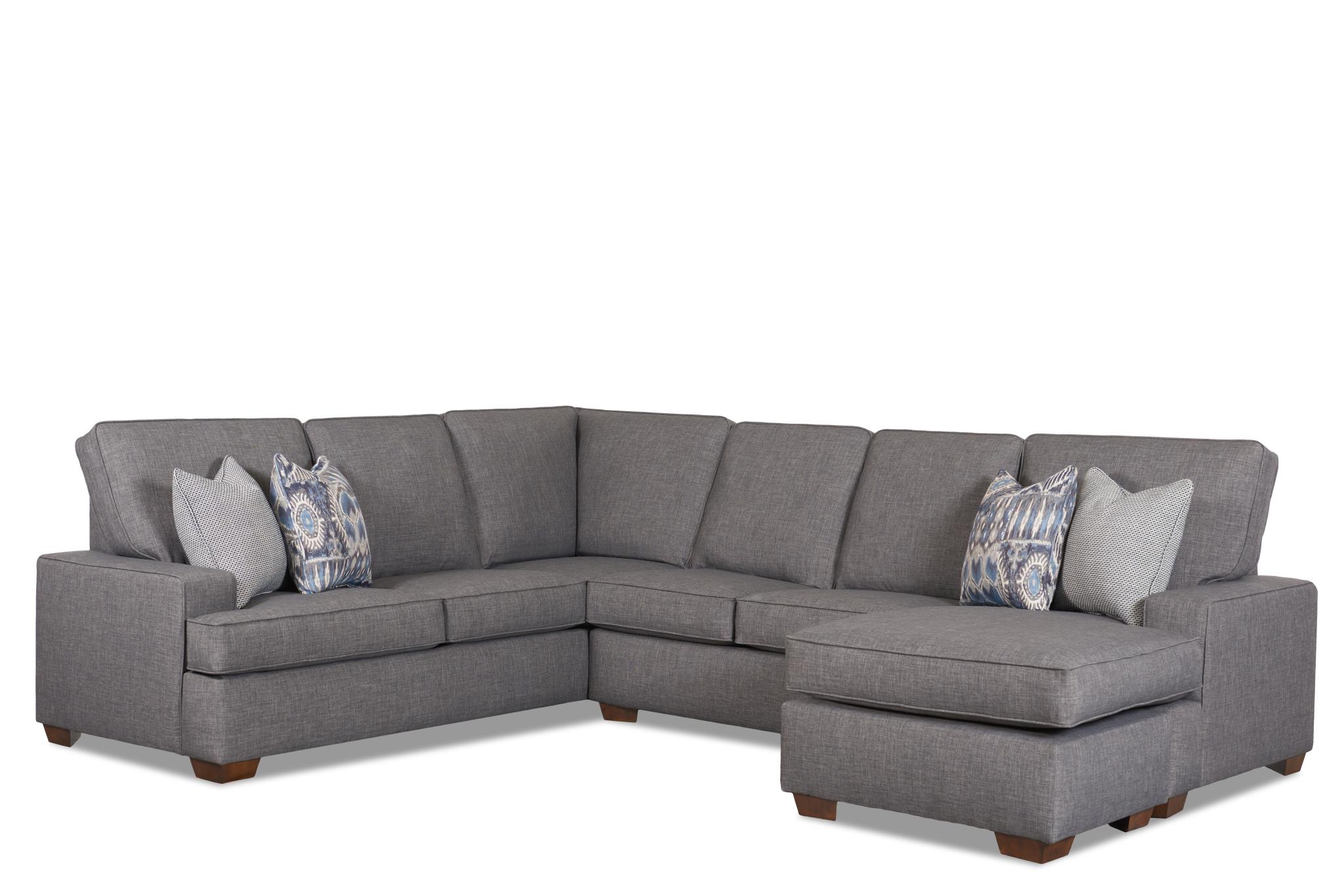 Fairview Sectional Sofa Bennett Charcoal by Wood House Upholstery