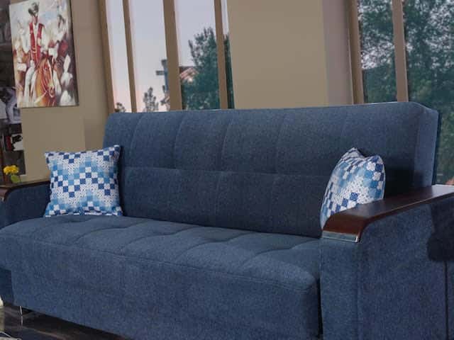 Frankfurt Blue Sofa Bed by Empire Furniture USA