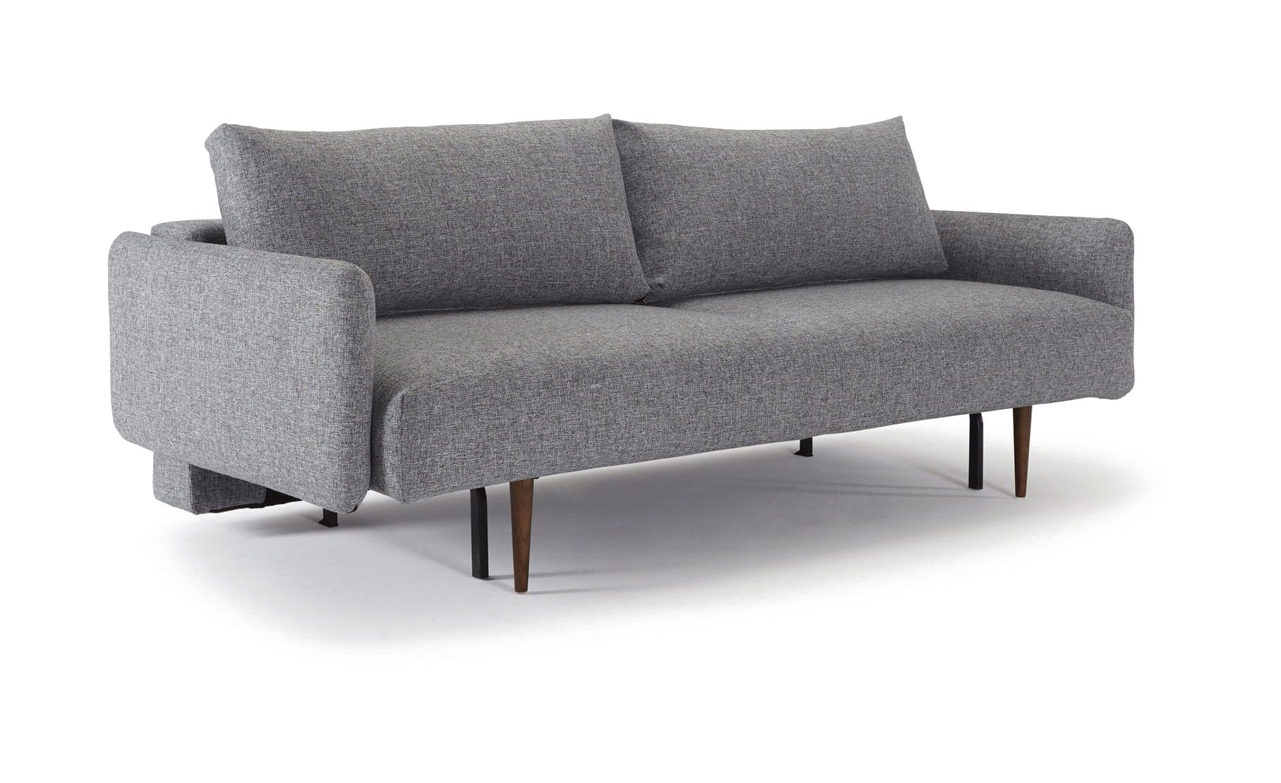 Frode Sofa Bed w/Upholstered Arms Twist Granite by Innovation