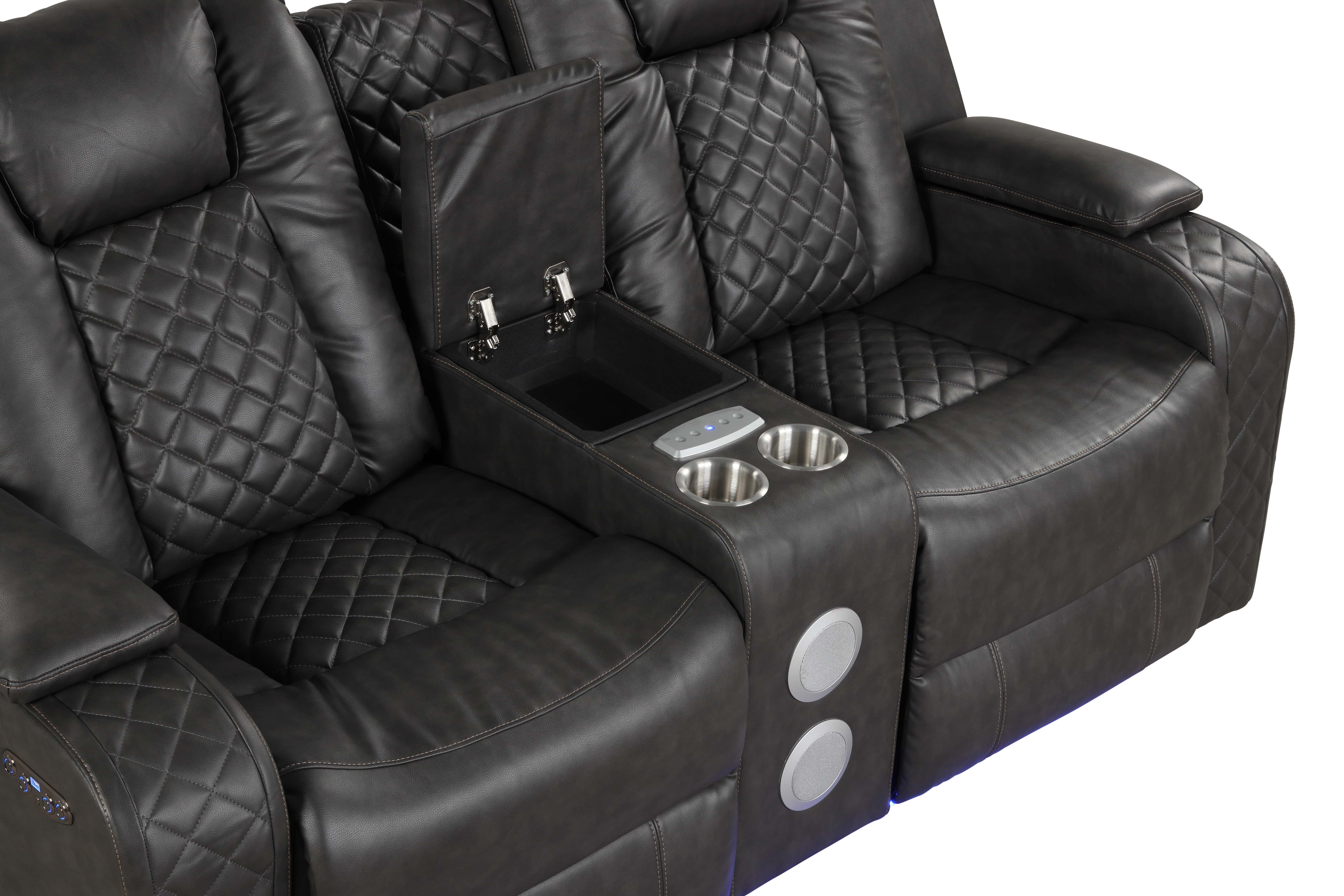 Benz LED & Power Reclining Loveseat - Thumbnail 3