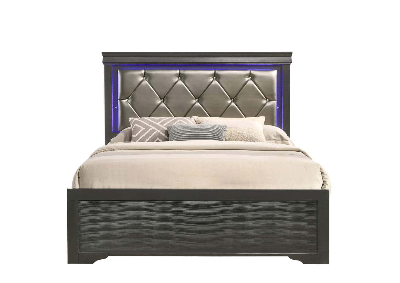 Brooklyn Metalic Grey Bedroom Set