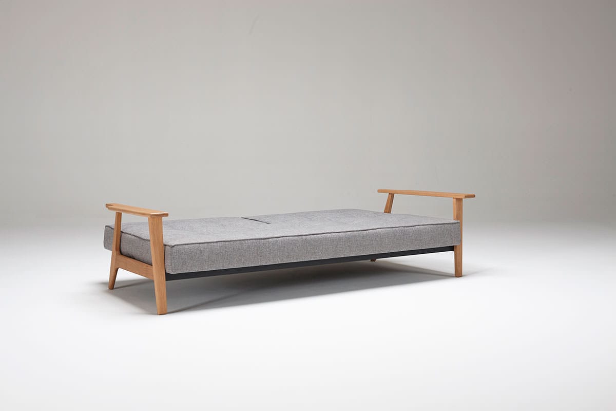 Splitback Sofa Bed w/Frej Arms Mixed Dance Gray by Innovation