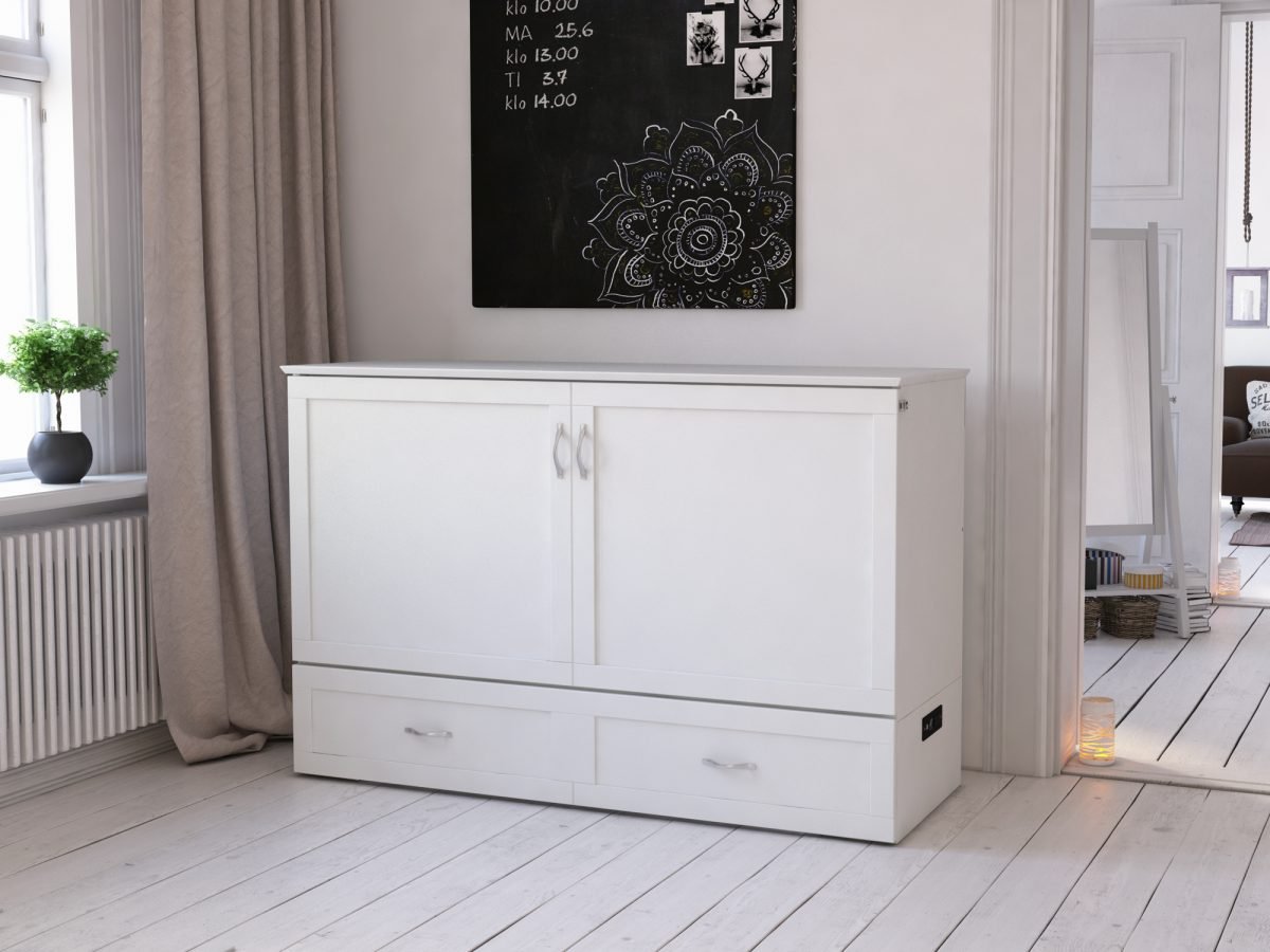 Hamilton Murphy Bed Chest Bed White By Atlantic