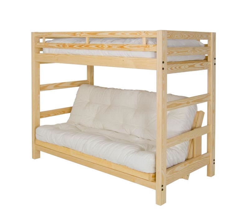 Liberty Bunk Bed Solid Pinewood Full/Full Futon by Collegiate Furnishings