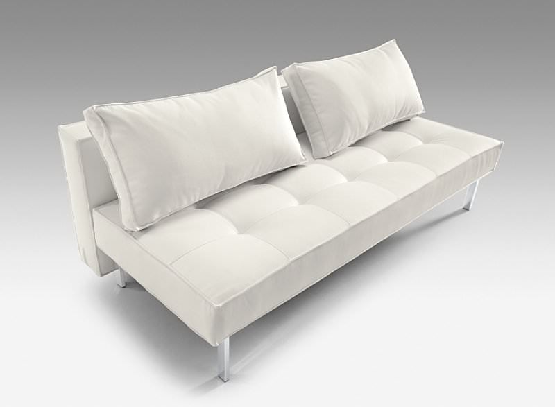 SLY Deluxe Sofa White Textile by Innovation