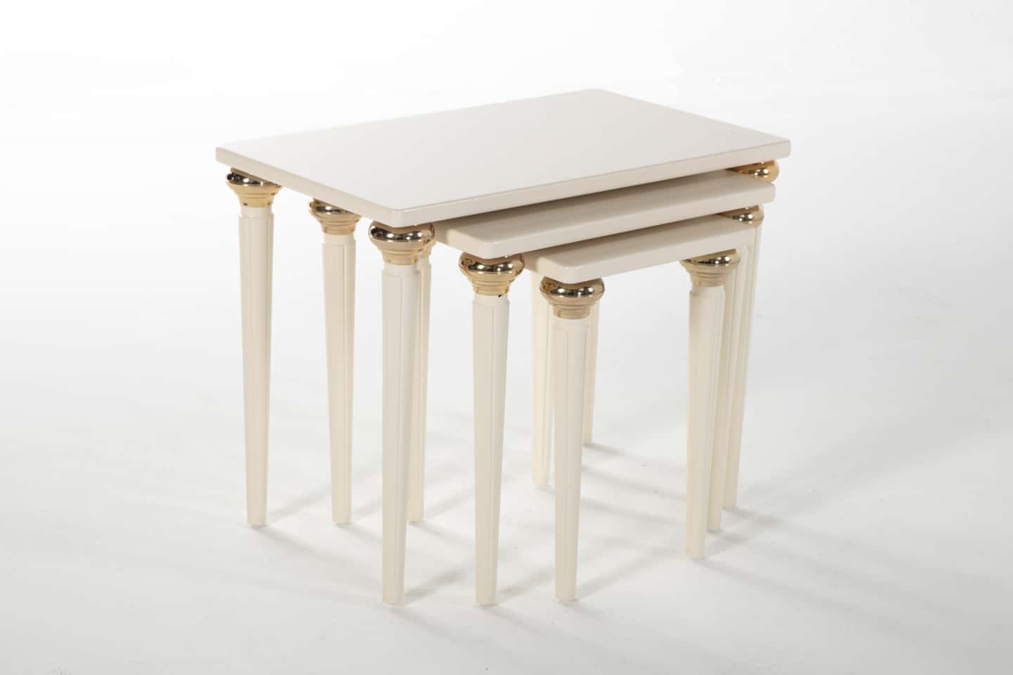 Mistral Opak White Nesting Coffee Table by Bellona