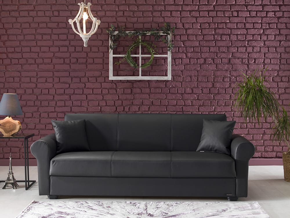 Floris Santa Glory Gray Convertible Sofa Bed at Futonland