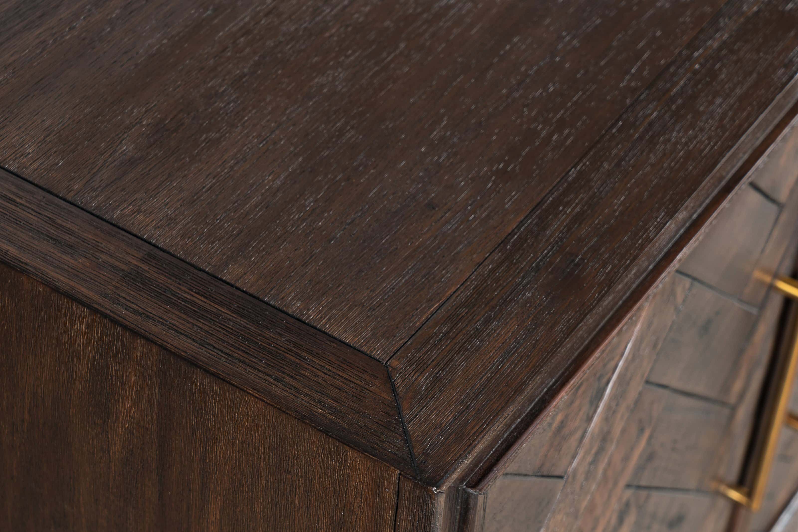 Gramercy Dark Chevron 4 Door Accent Cabinet - Thumbnail 5