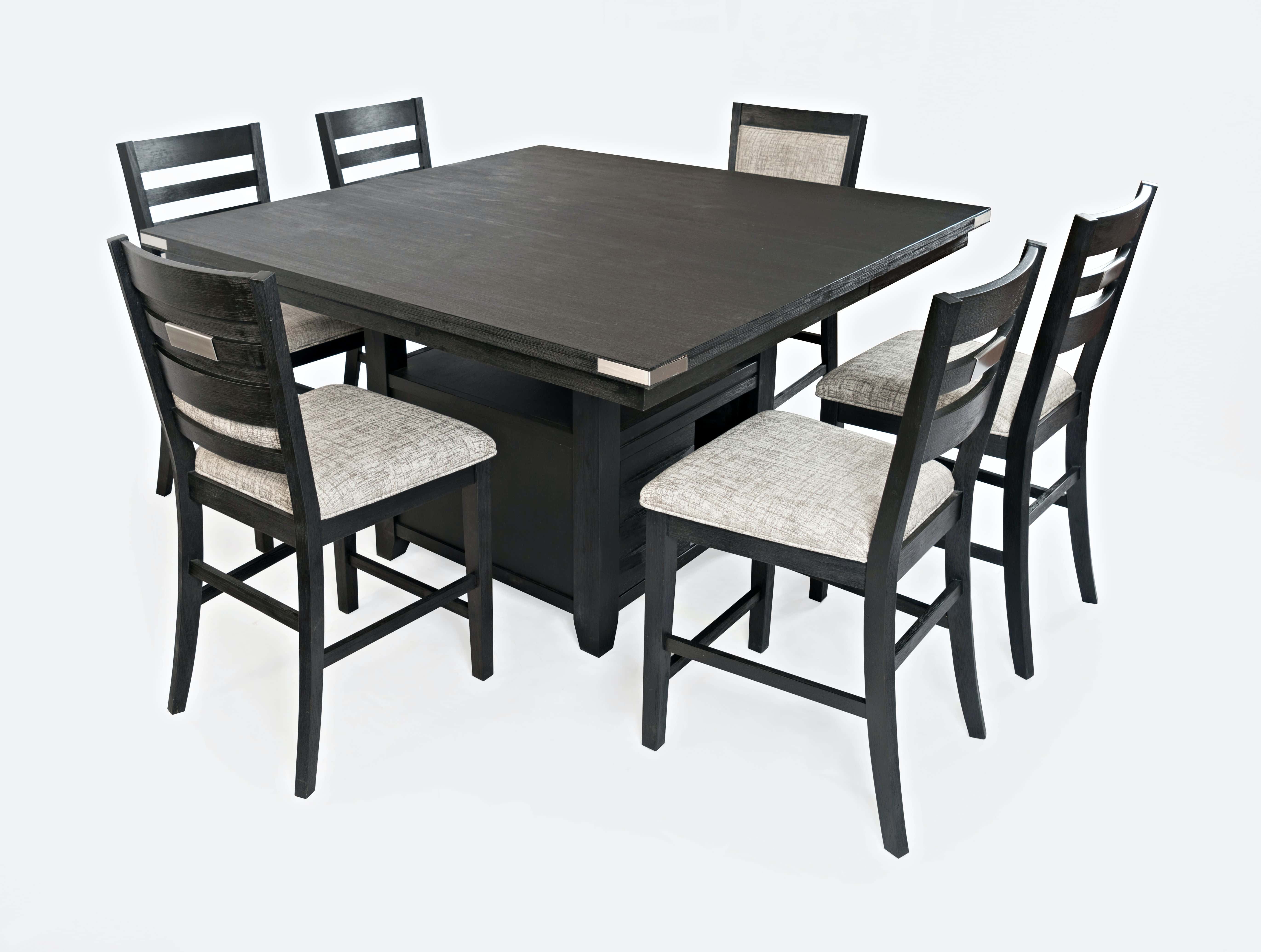 Altamonte Square Counter Height Table with Storage Base and Extension Leaf - Thumbnail 4