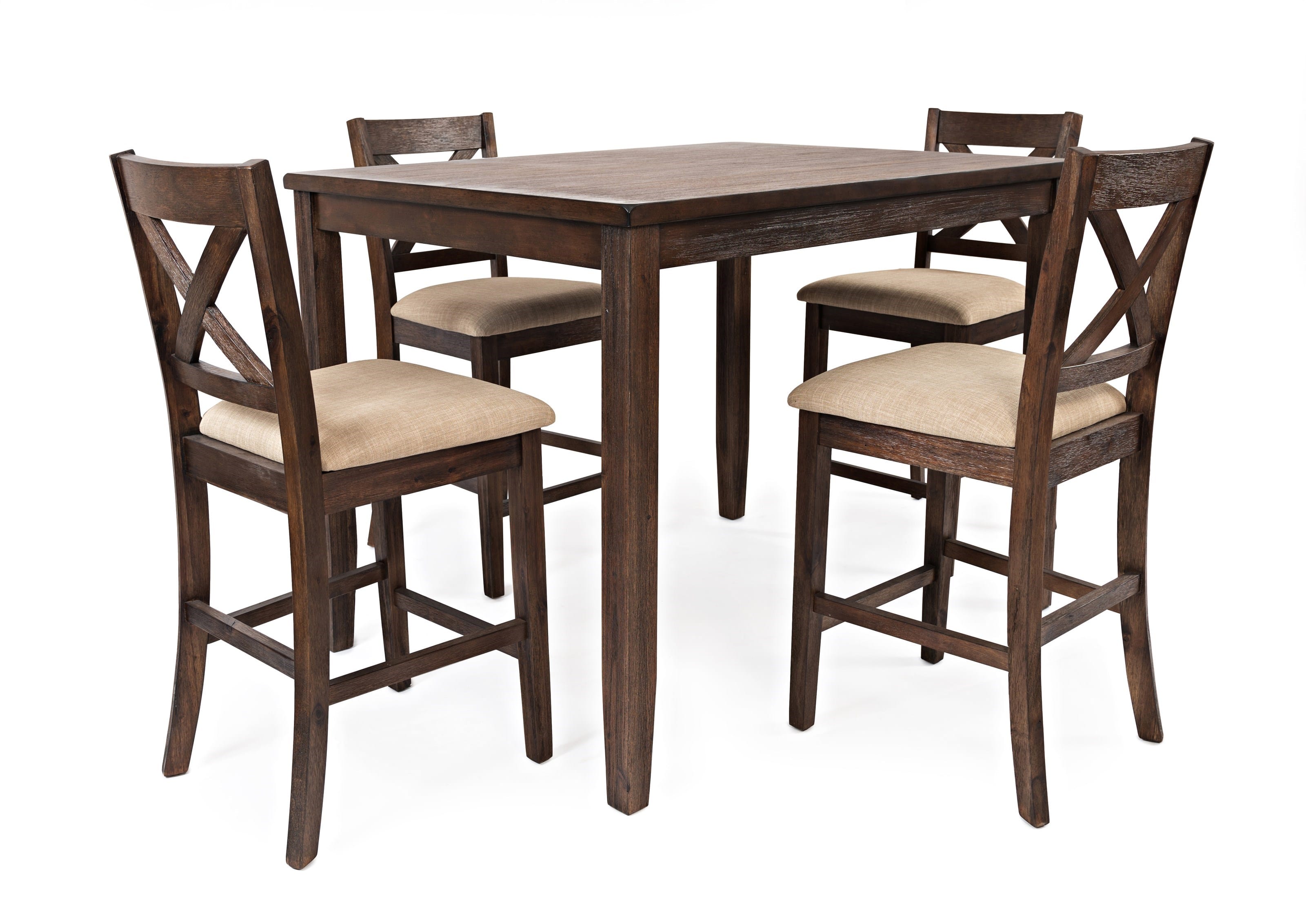 Walnut Creek Dark Brown 5 Pack Counter Height Dining Set by Jofran Furniture