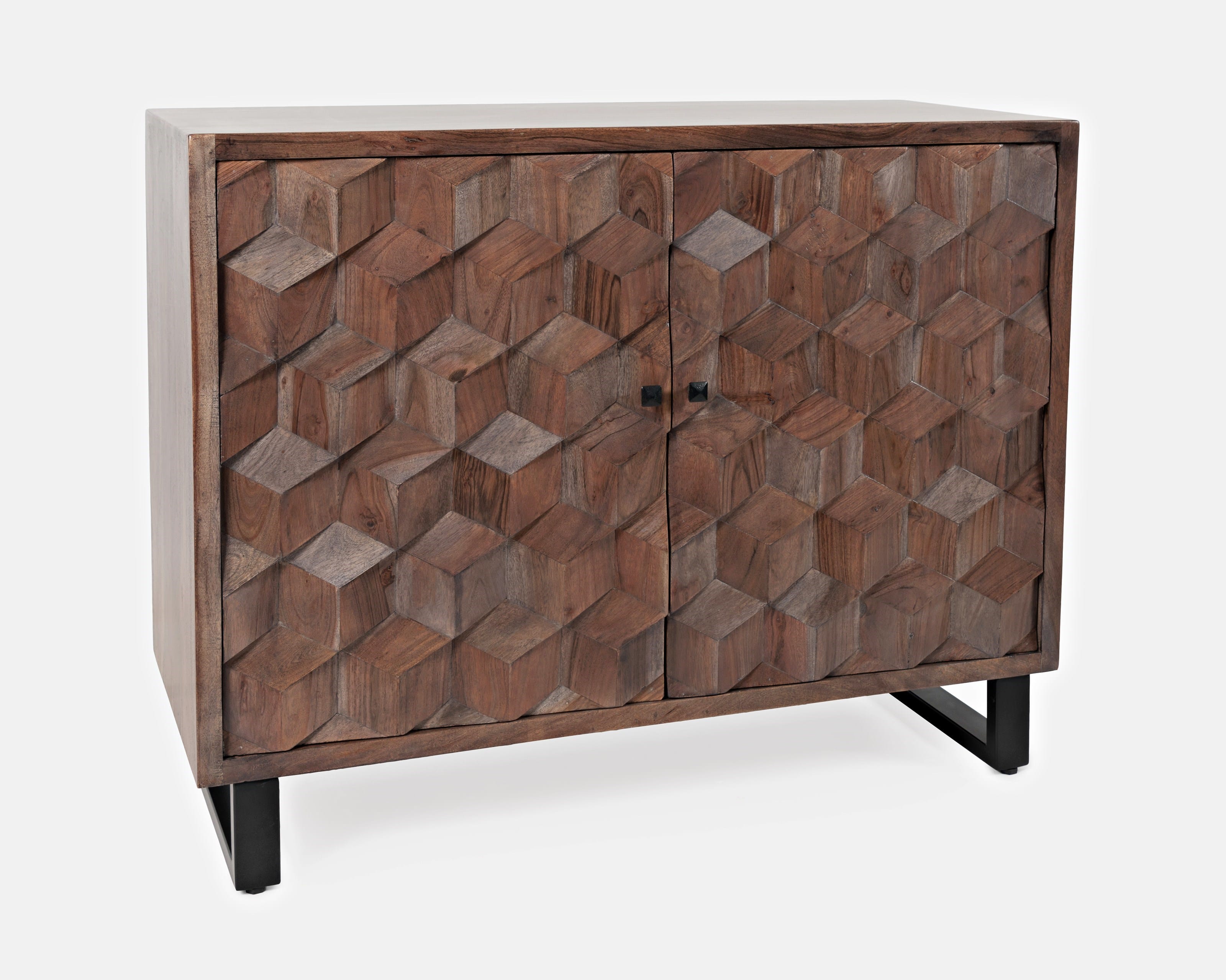 Geometrix Dark Platinum 2-Door Accent Cabinet by Jofran Furniture