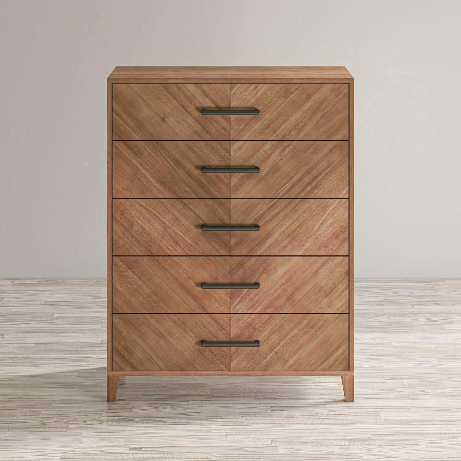 Eloquence Natural 5 Drawer Chest at Futonland