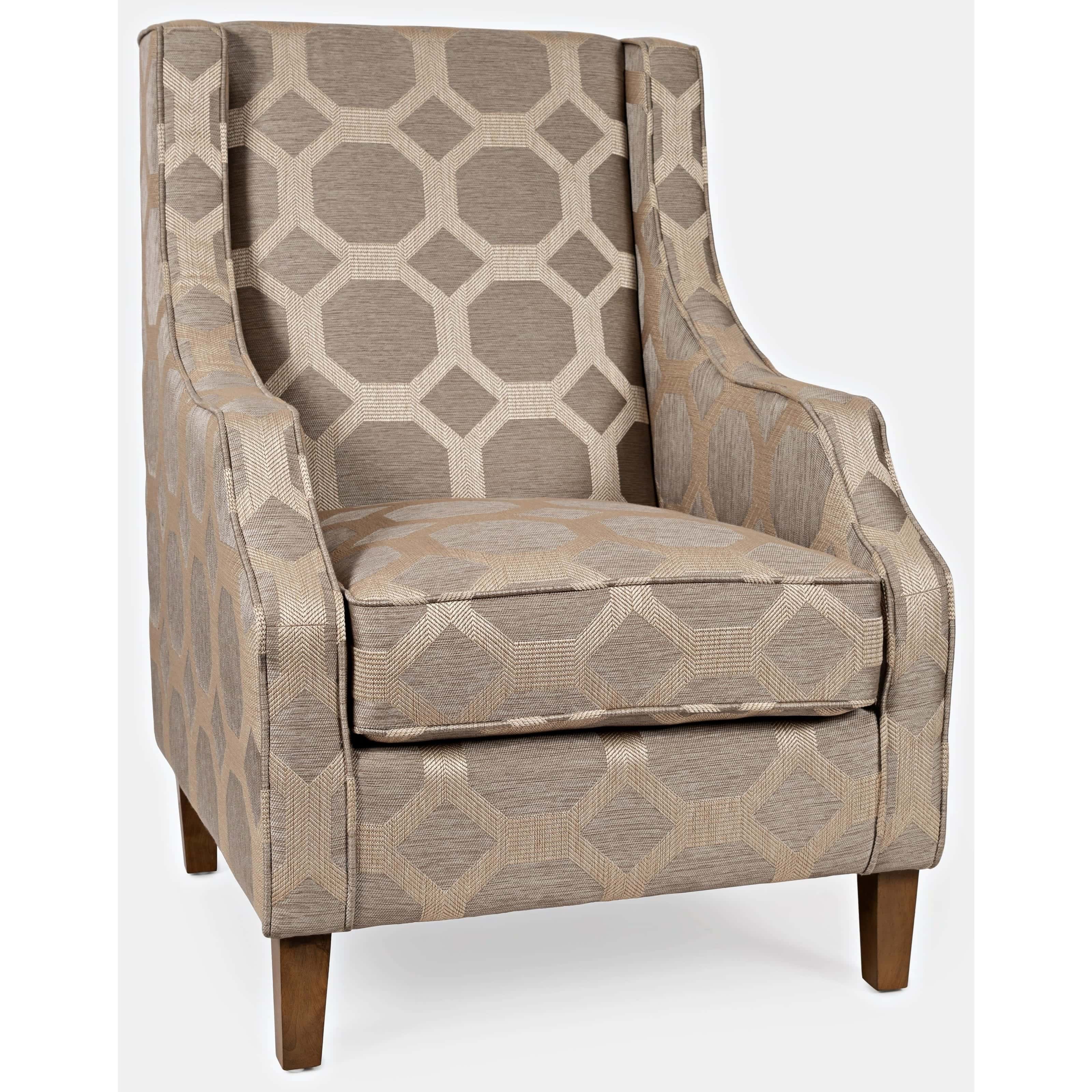 Sanders Taupe Fabric Accent Chair by Jofran Furniture