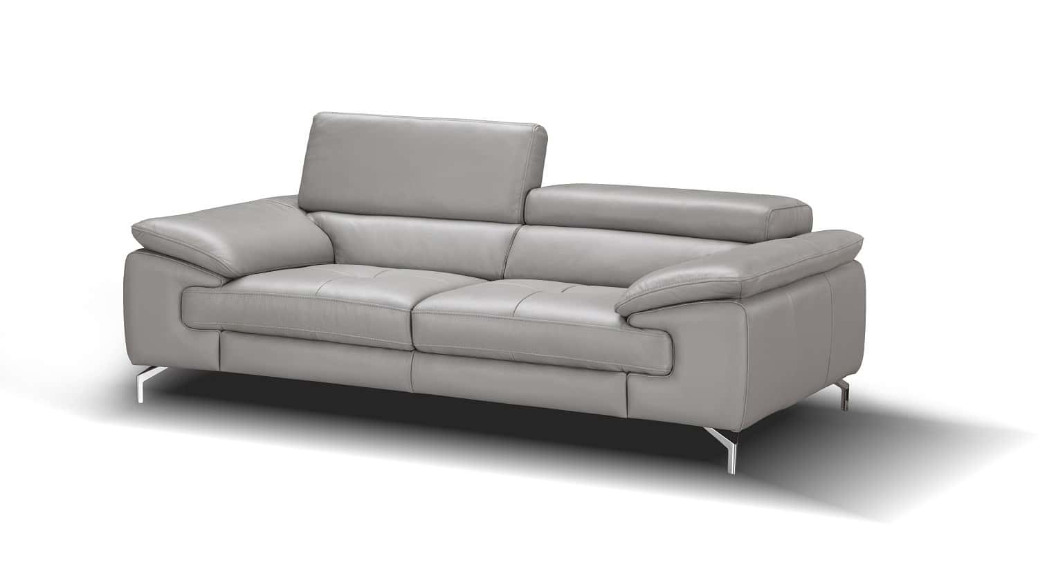 Liam Premium Gray Leather Sofa by J&M Furniture