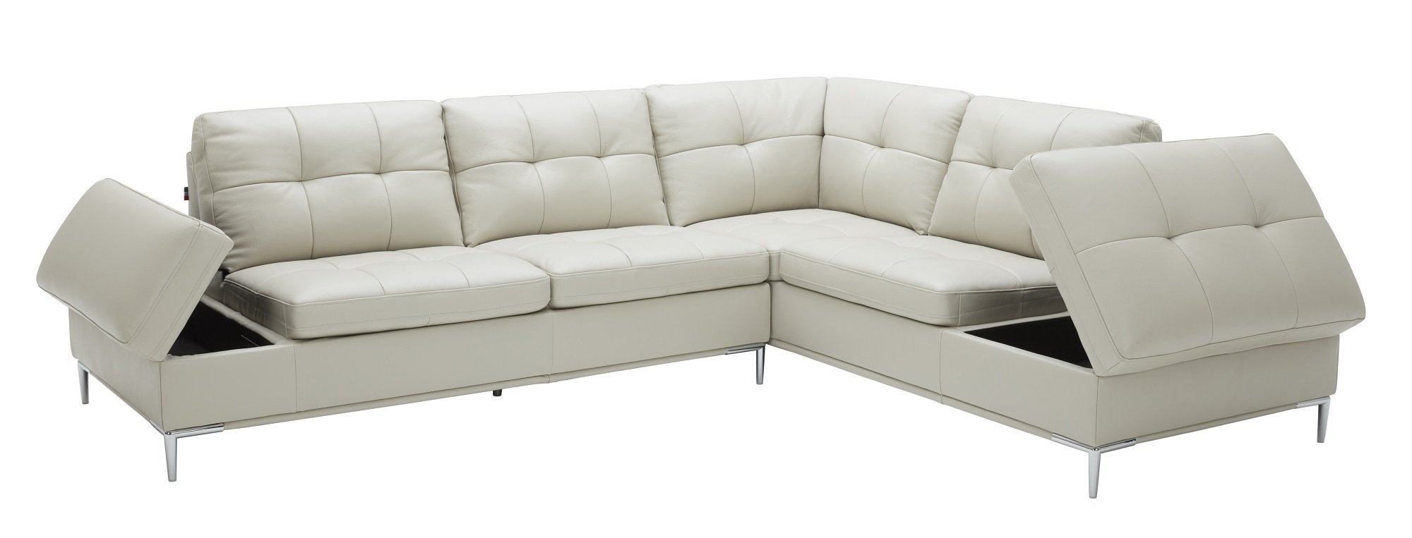 Leonardo Silver Gray Sectional Sofa w/Storage by J&M Furniture