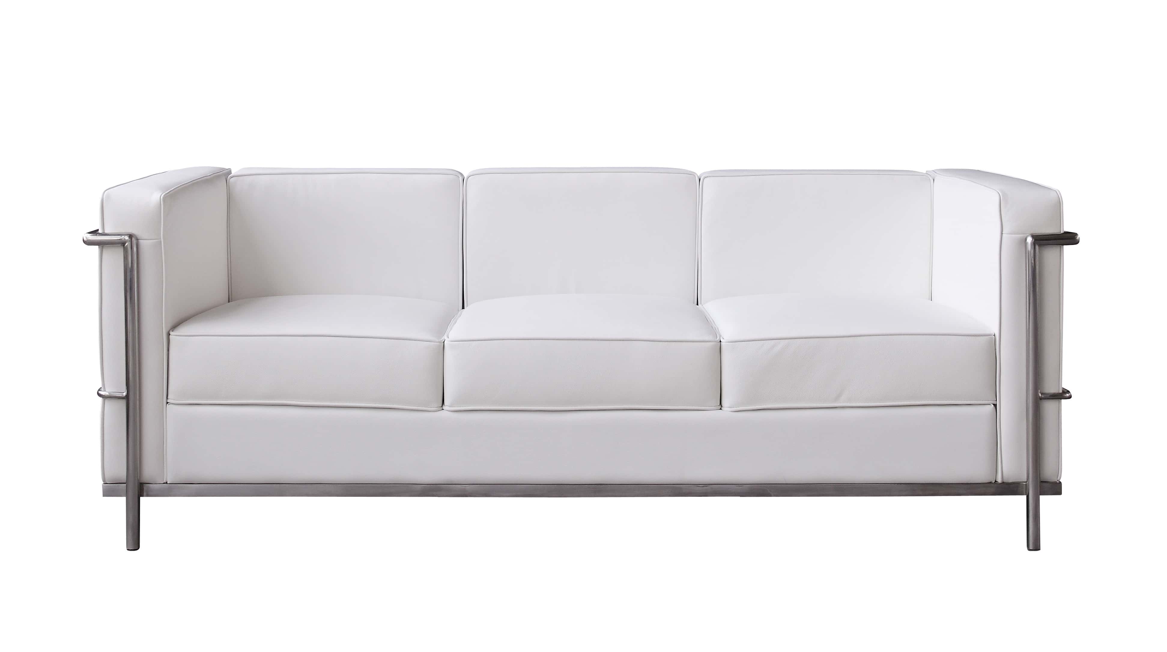 Cour Italian White Leather Sofa by J&M Furniture