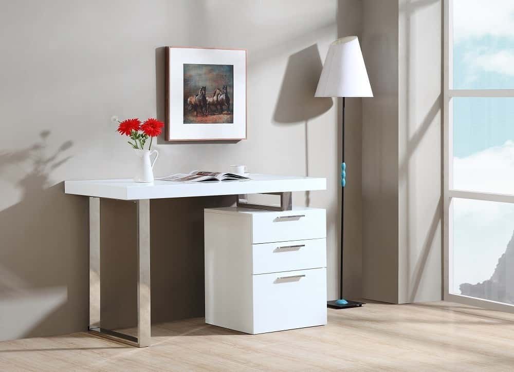 KD002 Modern Office Desk in Matte Gray by J&M Furniture