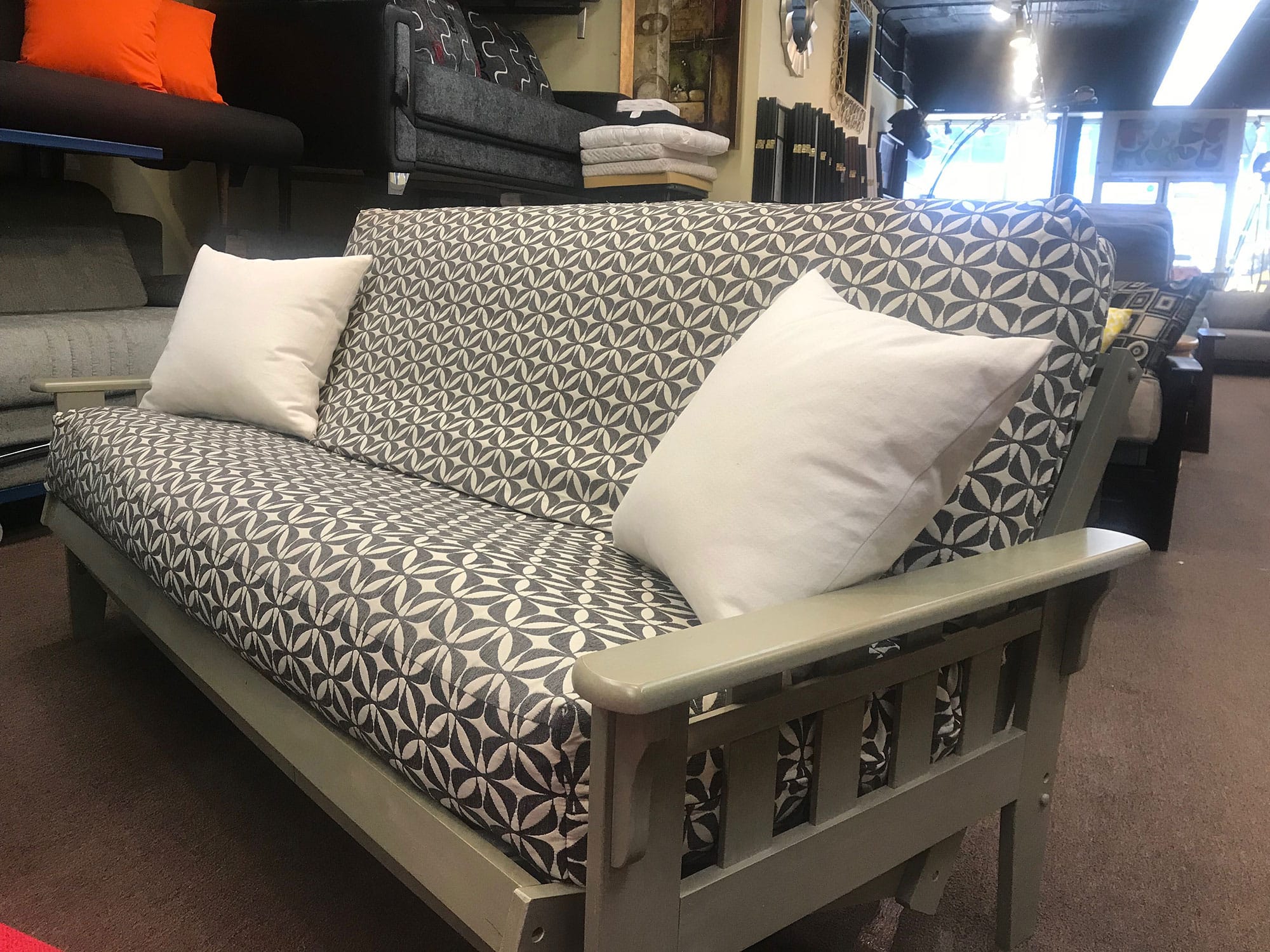 grey futon mattress cover
