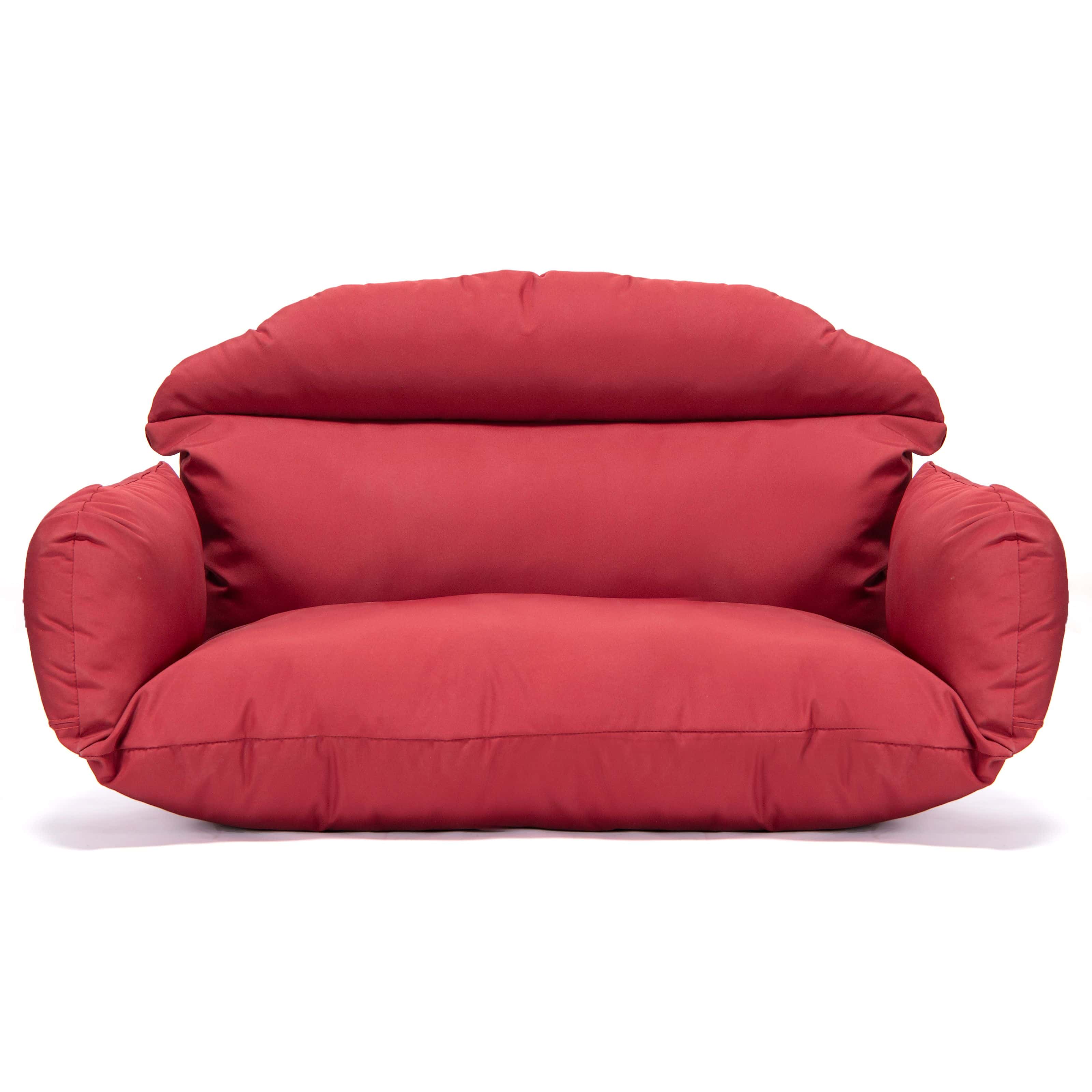 Hanging 2 person Egg Swing Cushion Red by LeisureMod