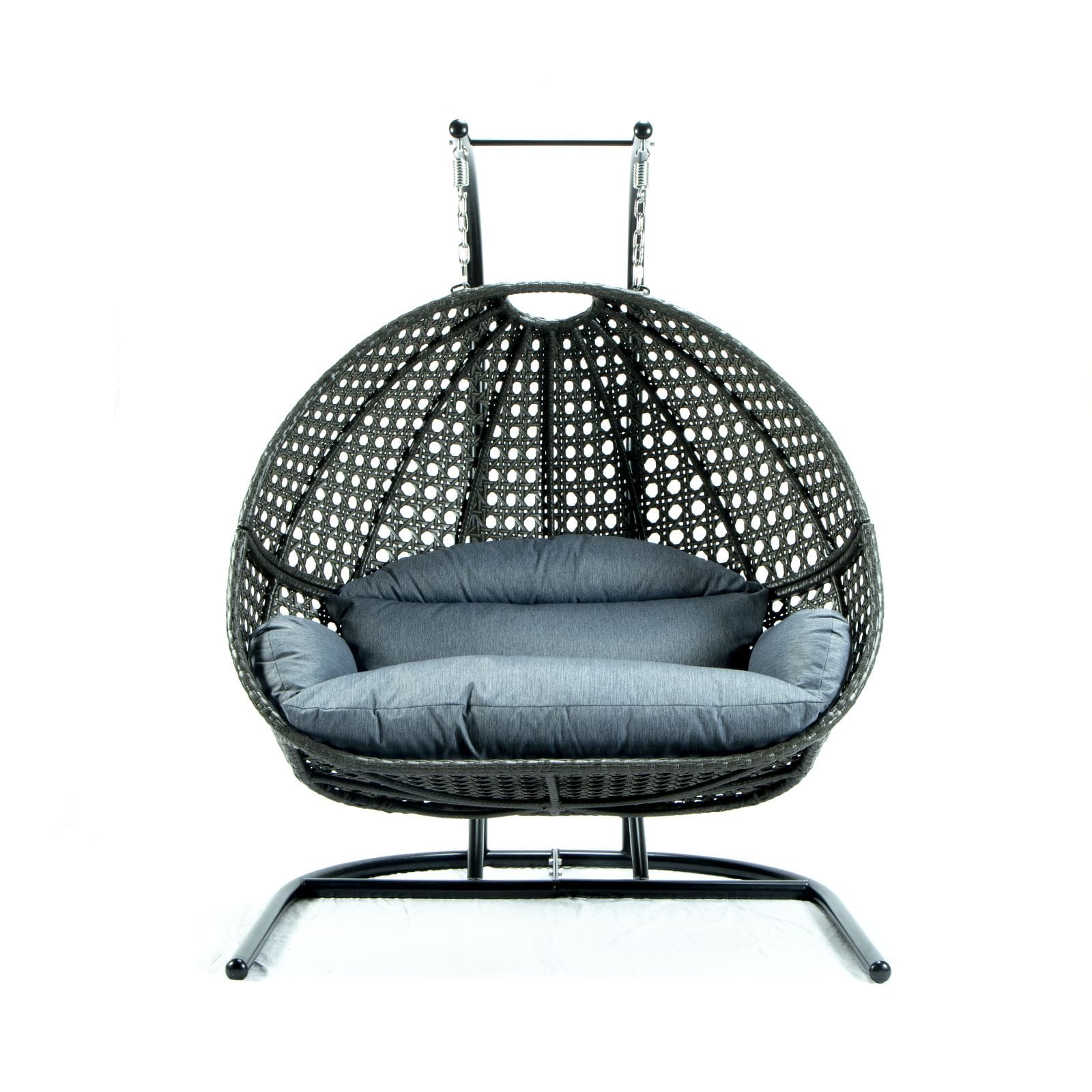 Wicker Hanging Egg Swing Chair Split Construction Double