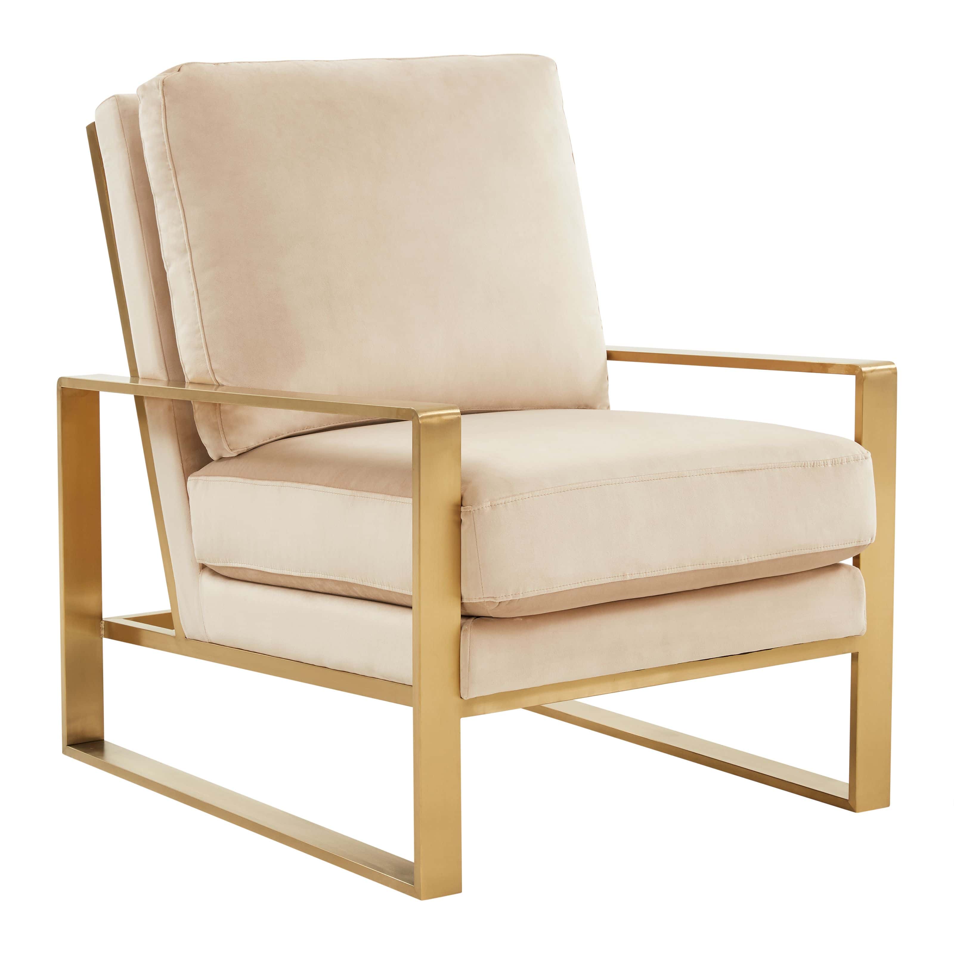 Accent chair with gold frame sales