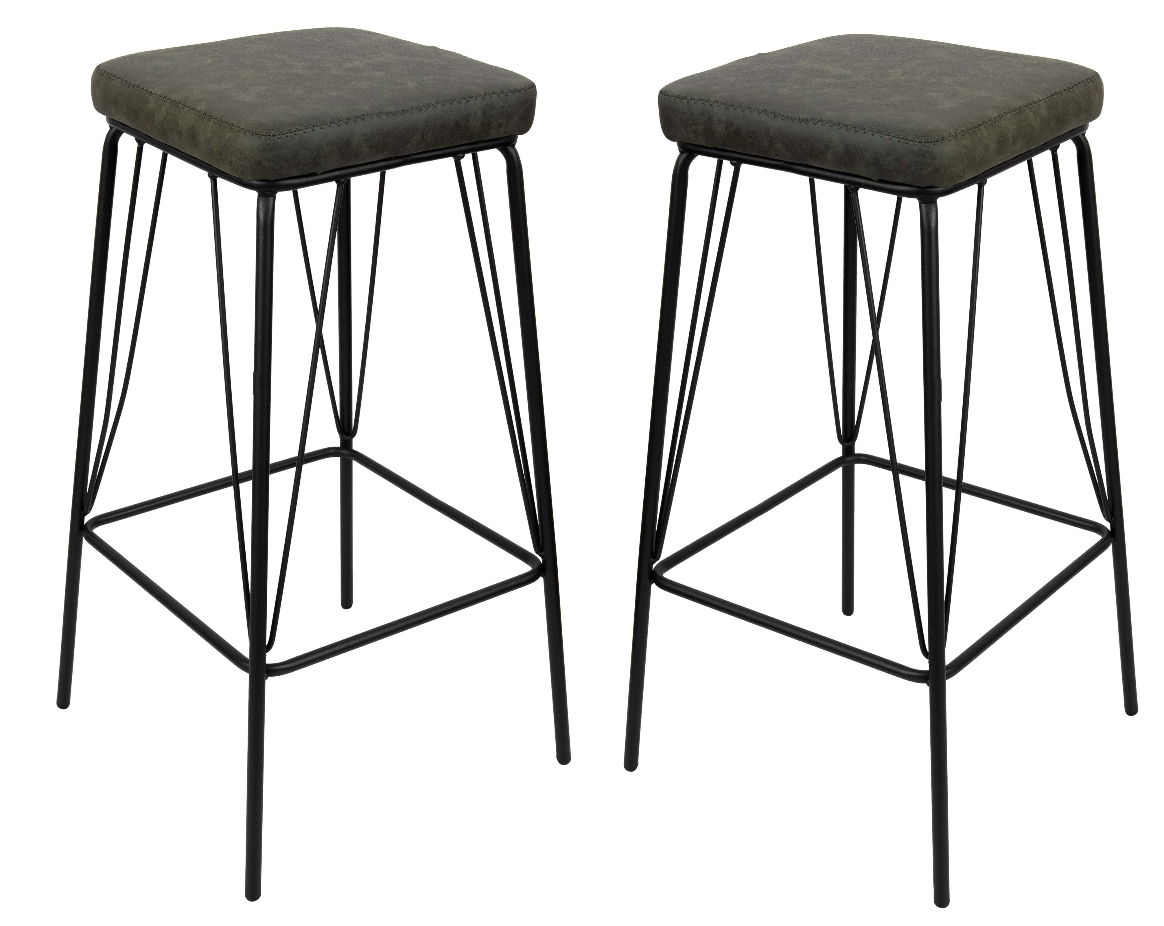 Aki Bar Stool With Foot Rest Set of 2