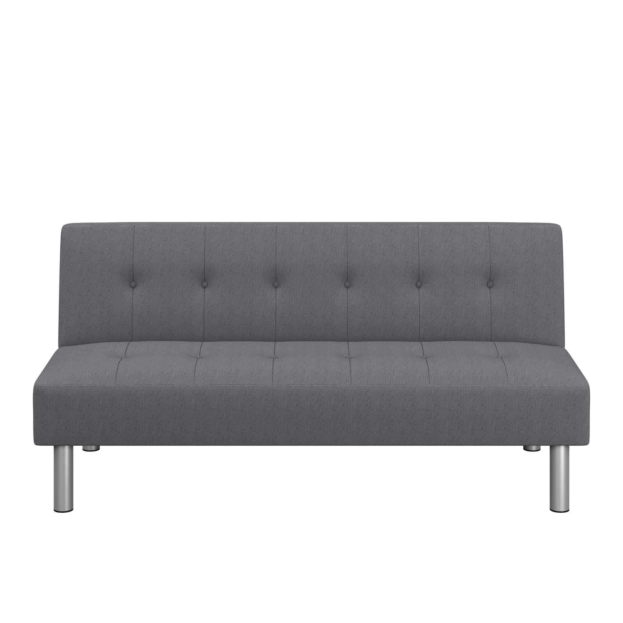 Serta Charcoal Convertible Cobalt Sofa