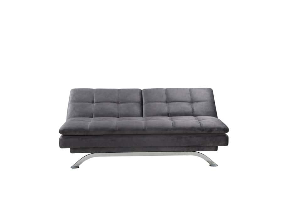 Serta® Grey Casual Convertible Potomac Sofa w/Power Strip at Futonland