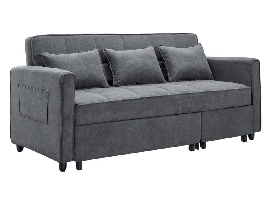 Floor Sample Serta® Skylar Gray Sofa Bed at Futonland