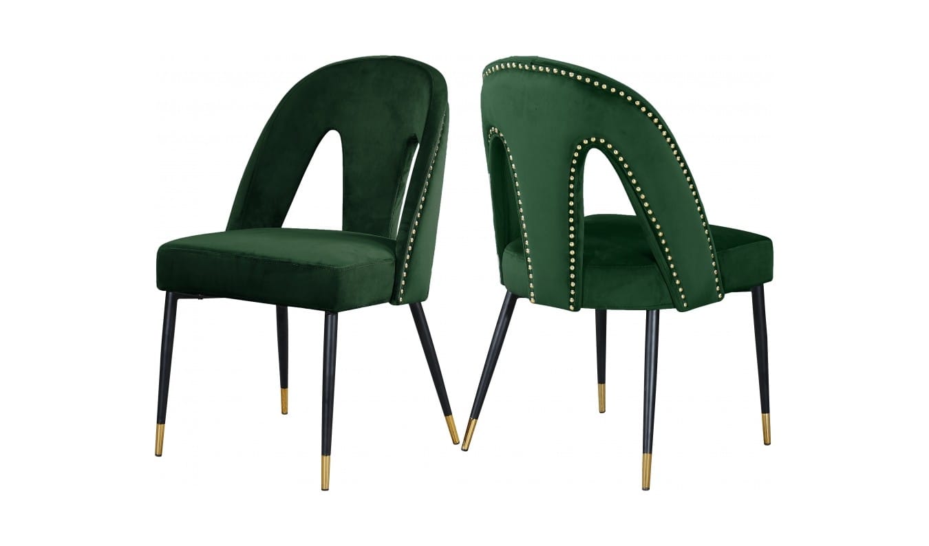 Meridian Furniture Akoya Velvet Dining Chair Meridian Furniture Akoya Velvet Dining Chair