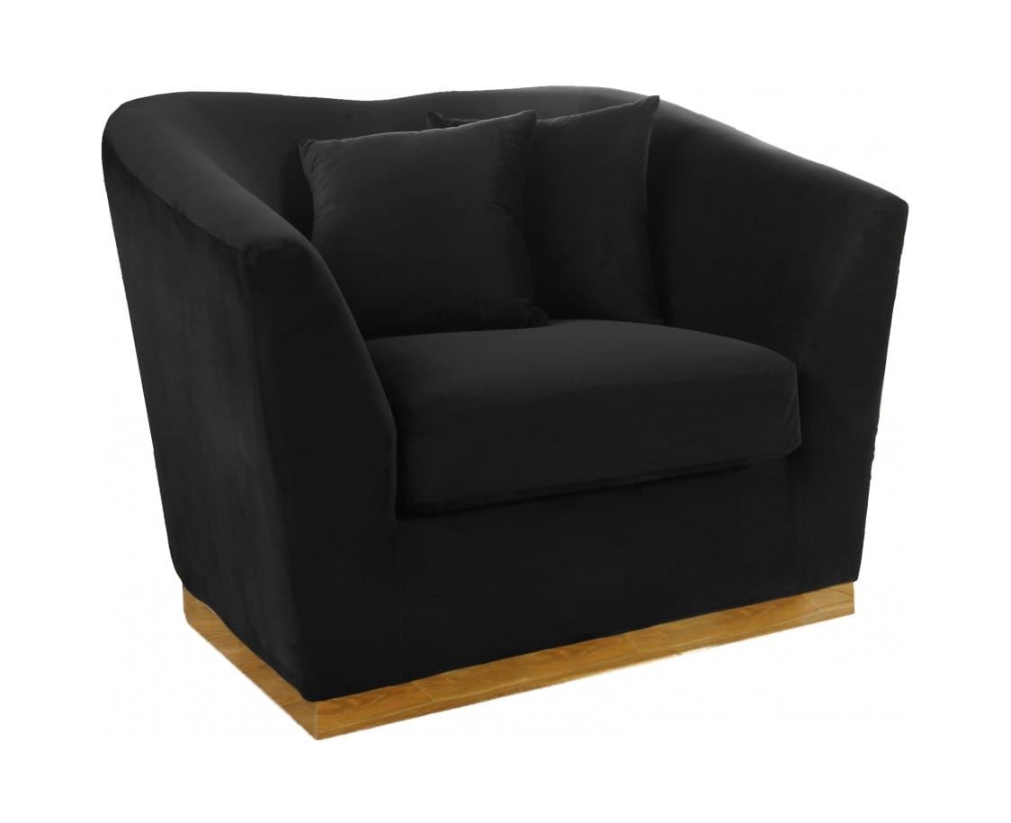 arabella black velvet chairmeridian furniture