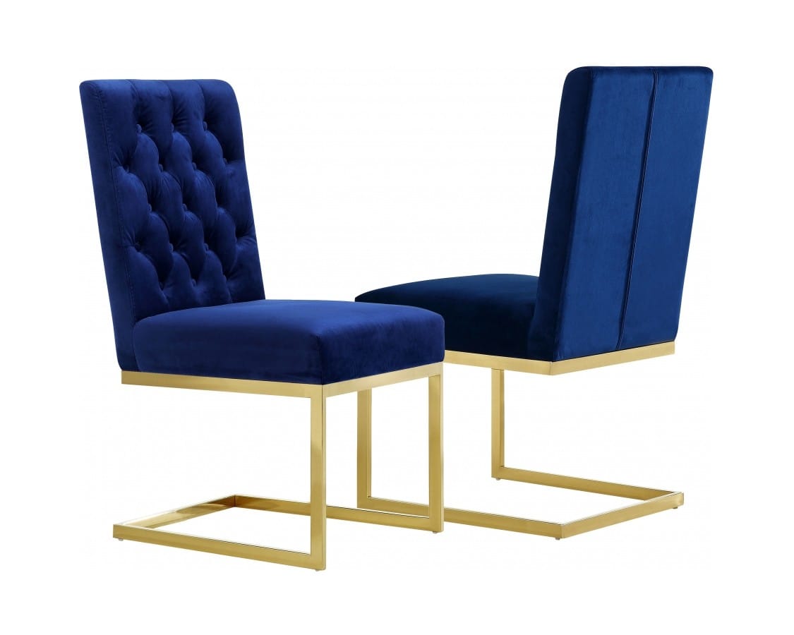 Meridian Furniture Cameron Velvet Dining Chair-Set of 2 Meridian Furniture Cameron Velvet Dining Chair-Set of 2