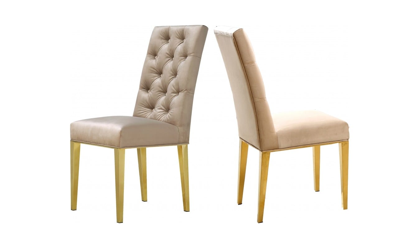 Meridian Furniture Capri Velvet Dining Chair-Set of 2 Meridian Furniture Capri Velvet Dining Chair-Set of 2