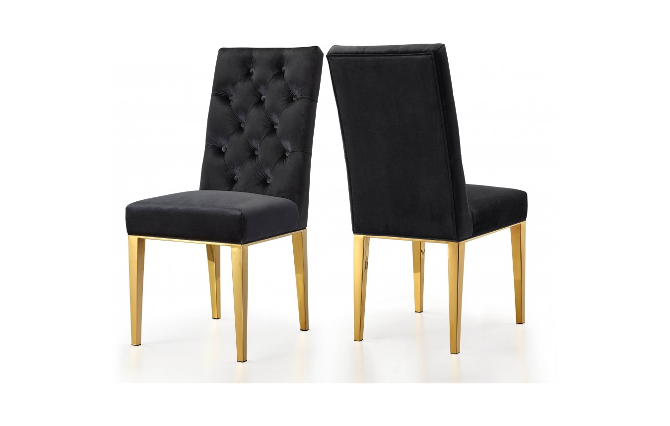 Meridian Furniture Capri Velvet Dining Chair-Set of 2 Meridian Furniture Capri Velvet Dining Chair-Set of 2