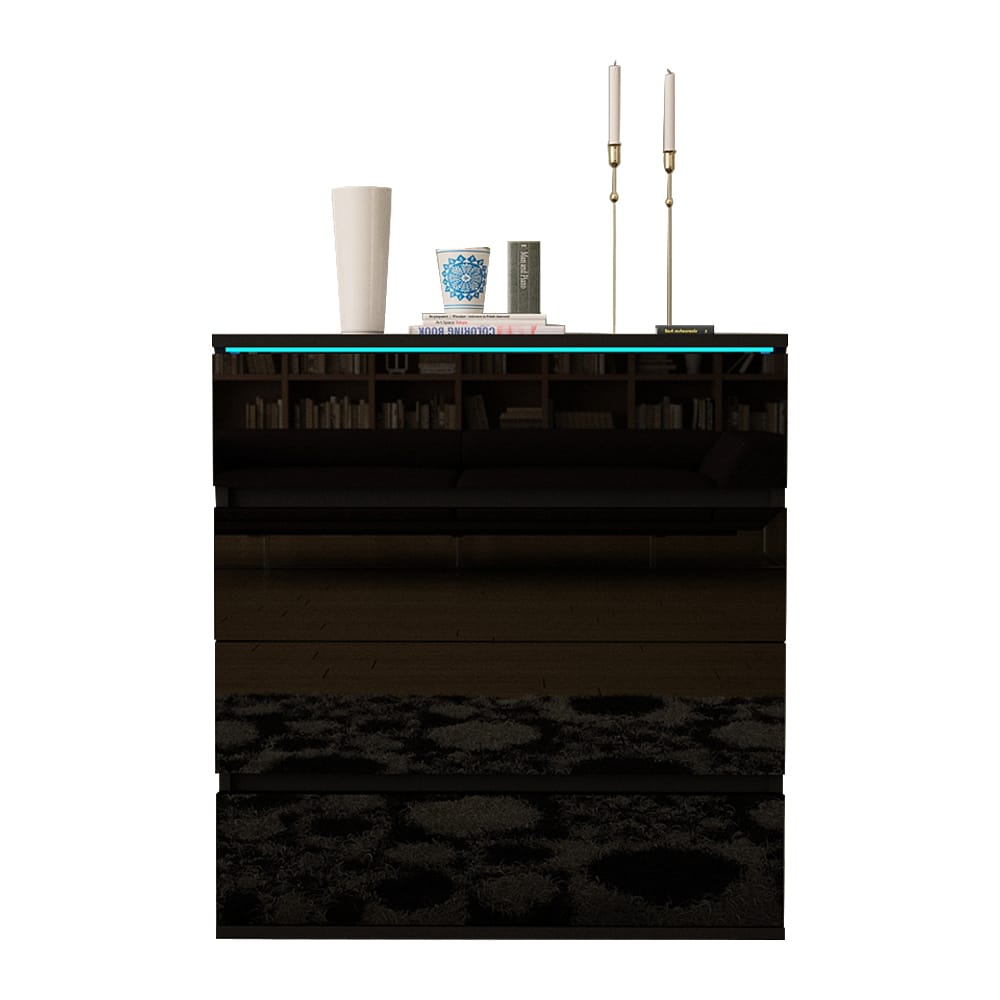 Euphoria 08 Black Modern Dresser at Futonland