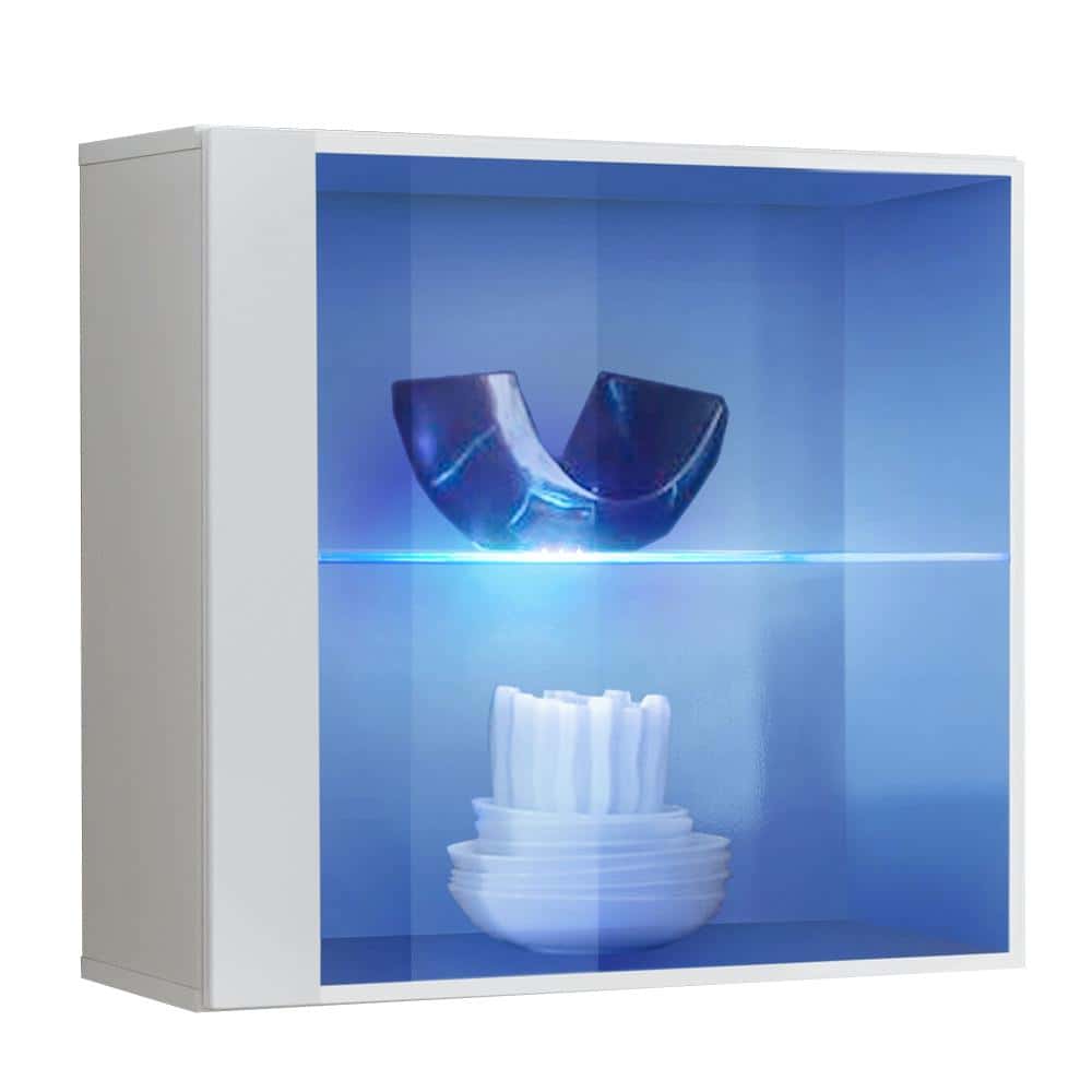 Fly Type61 White Wall Mounted Floating Bookcase by Meble Furniture