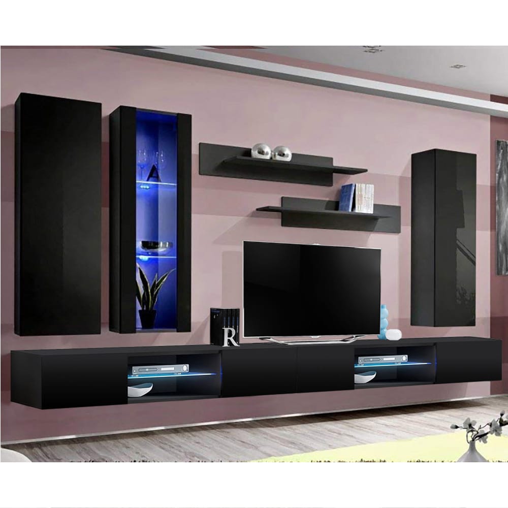 Fly E33 TV Wall Mounted Floating EF4 Modern Entertainment Center by Meble  Furniture