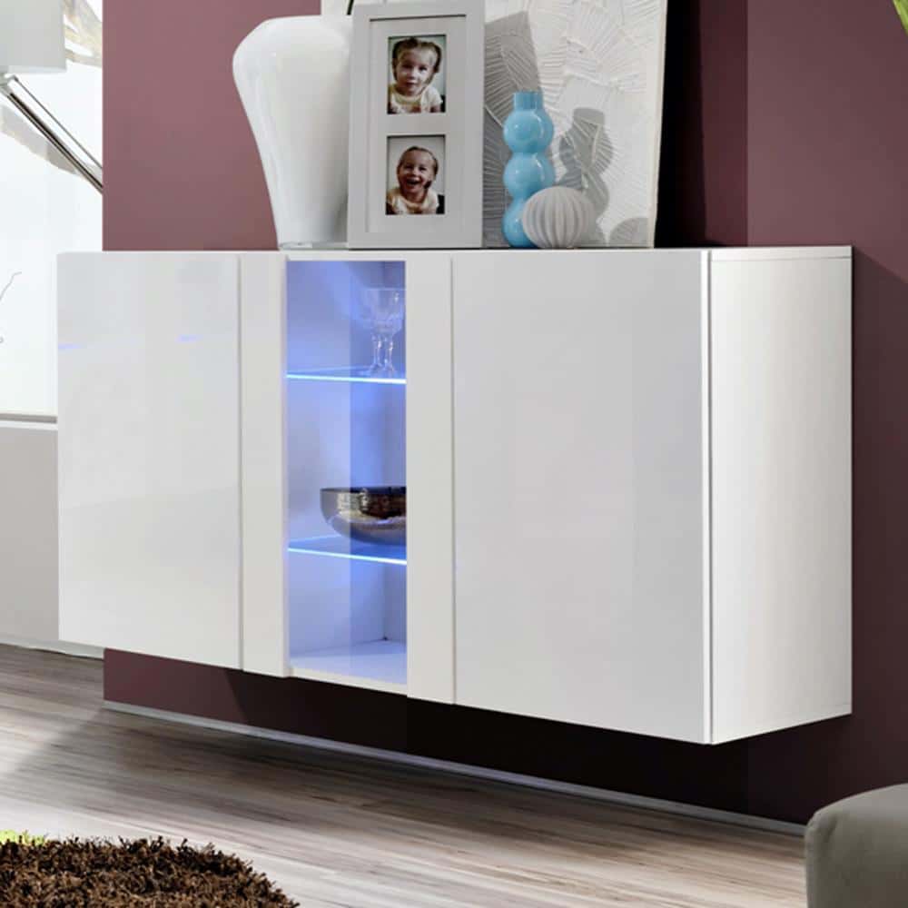 Fly Type-SBI White Wall Mounted Floating Sideboard by Meble Furniture