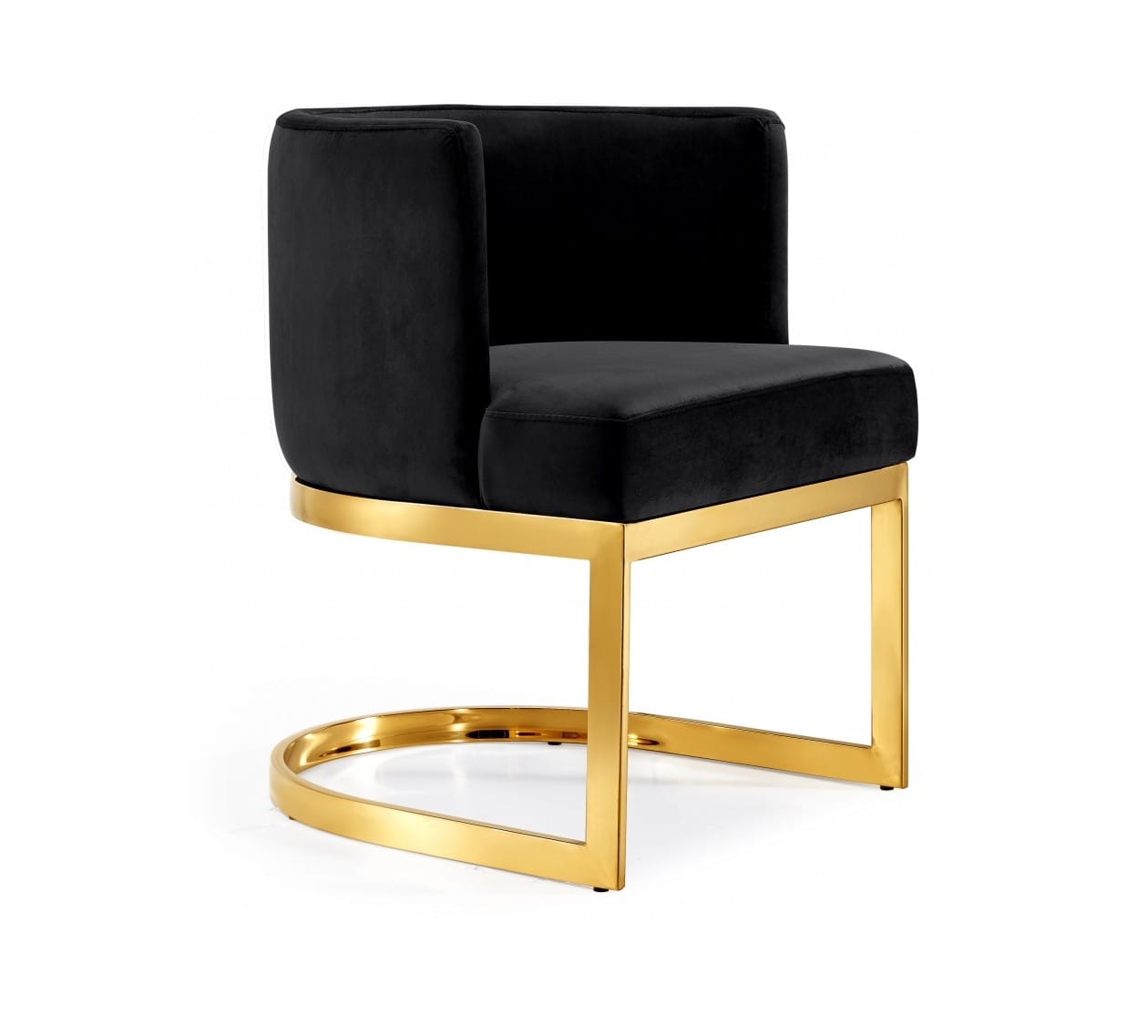 Gianna Black Velvet Dining Chairs - Thumbnail 2