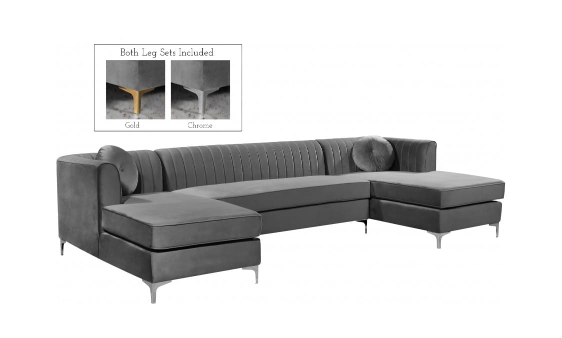 Meridian Furniture Lorenzo Velvet Ottoman | Coffee Meridian Furniture Lorenzo Velvet Ottoman | Coffee