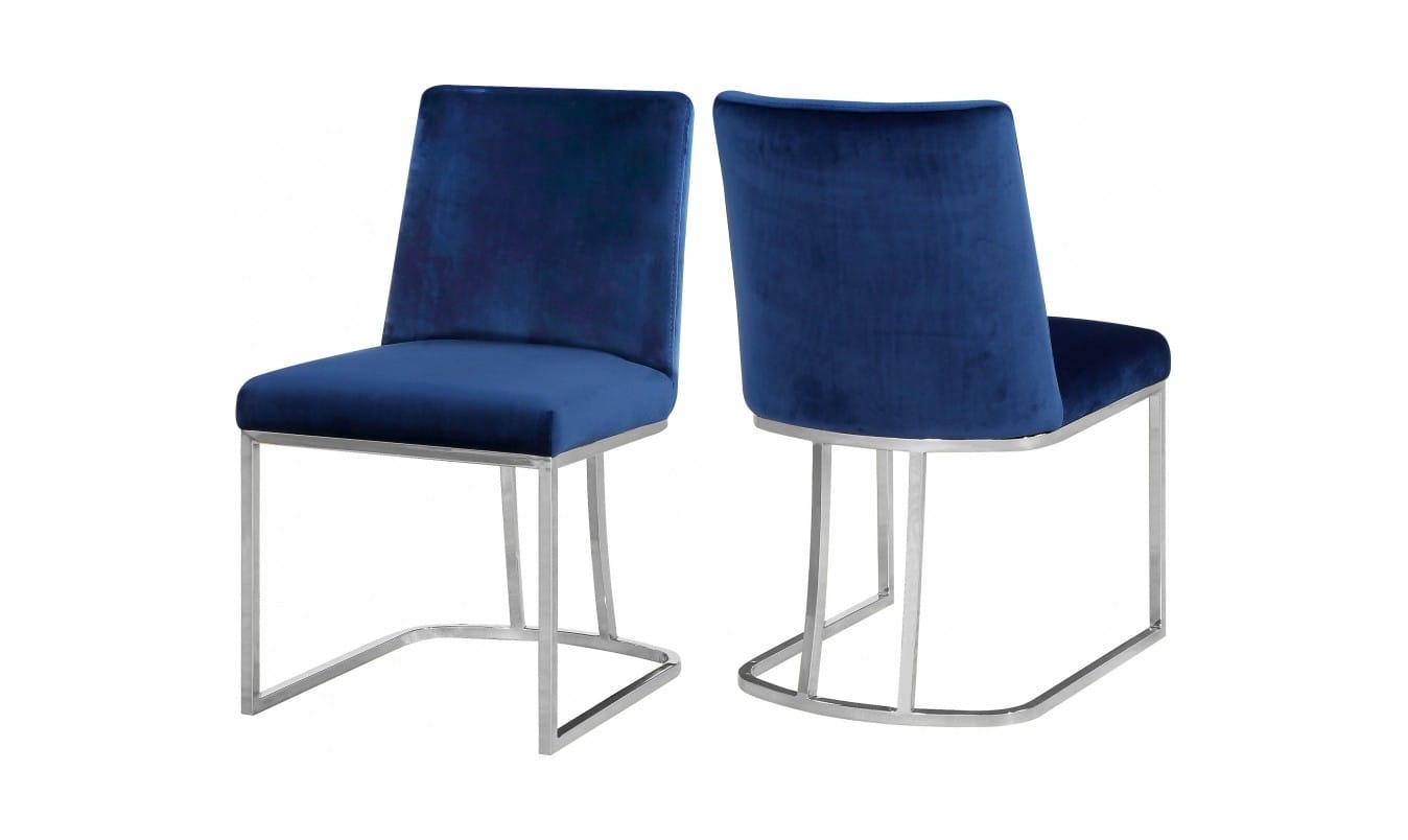 Meridian Furniture Heidi Velvet Dining Chair-Set of 2 Meridian Furniture Heidi Velvet Dining Chair-Set of 2