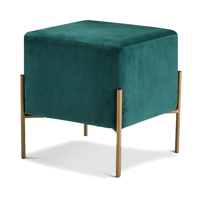 Isla Green Velvet Ottoman Stool by Meridian Furniture