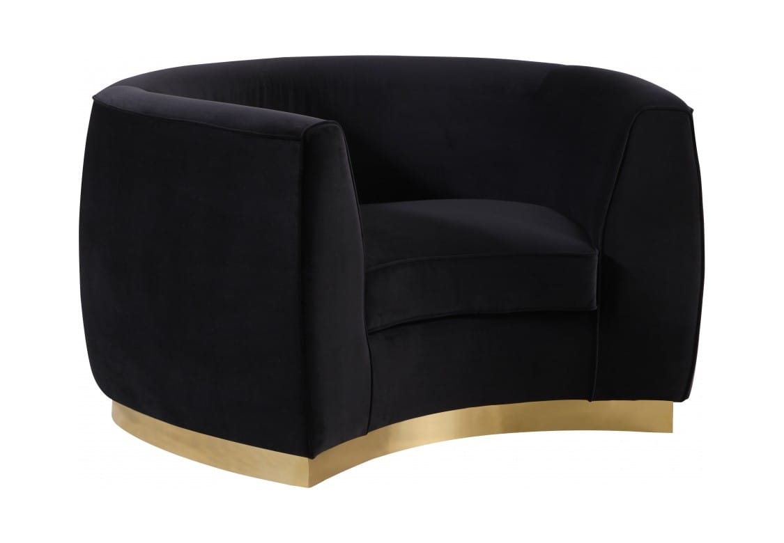 julian black  gold velvet chairmeridian furniture