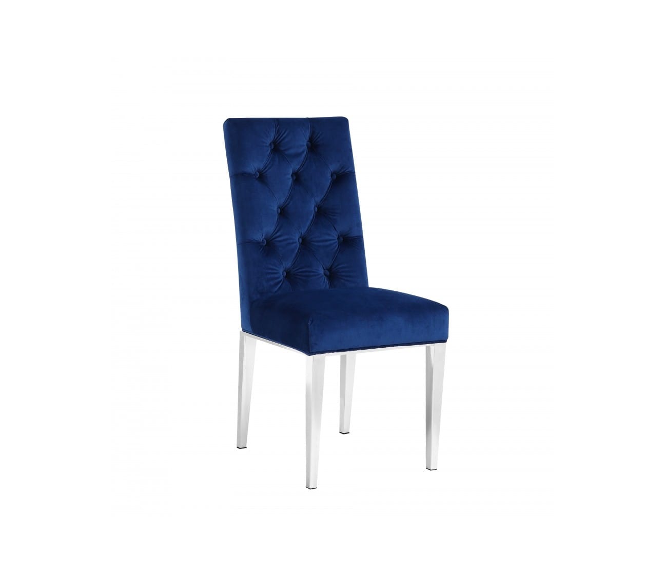 Meridian Furniture Juno Navy Velvet Dining Chair-Set of 2 Meridian Furniture Juno Navy Velvet Dining Chair-Set of 2