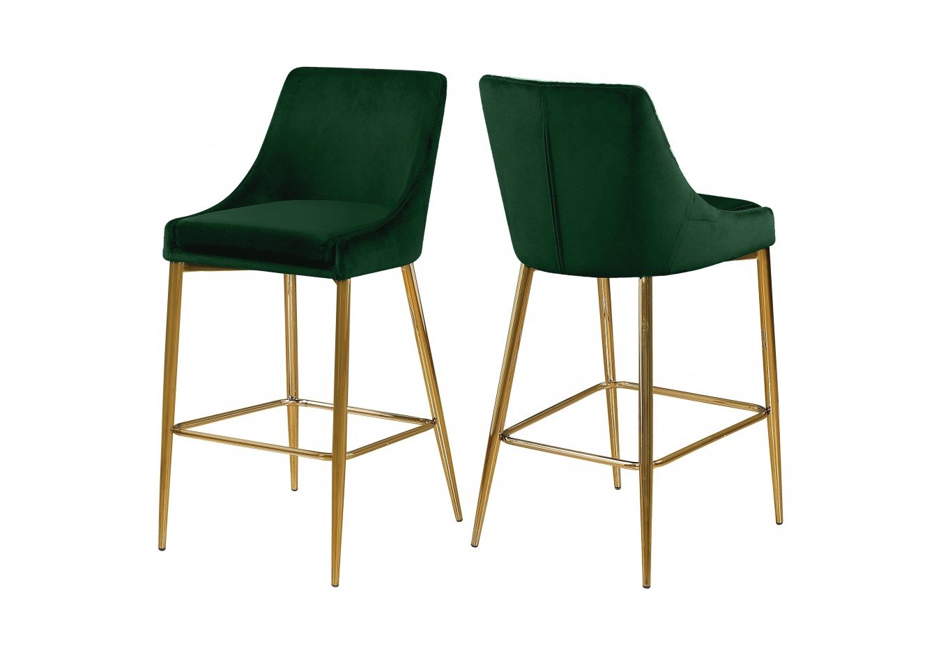 Karina Green Velvet Counter Stool (Set of 2) by Meridian Furniture